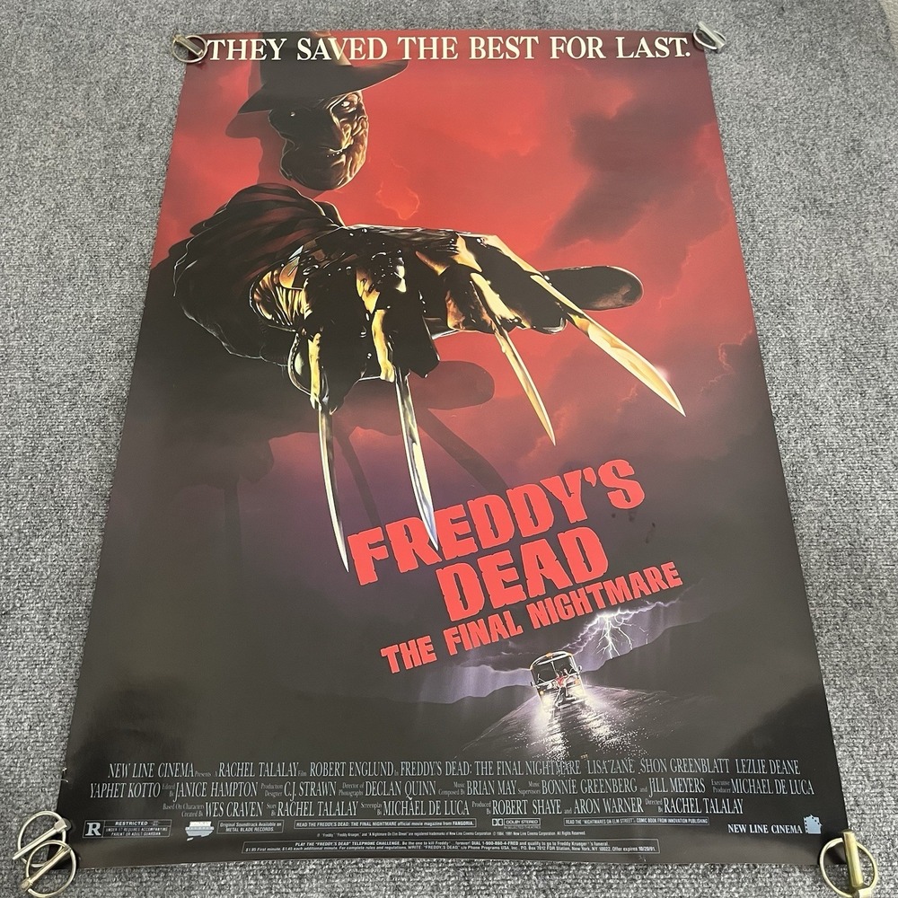 Original Poster:  FREDDY'S DEAD, THE FINAL NIGHTMARE - NL 1991 - Rolled Vintage